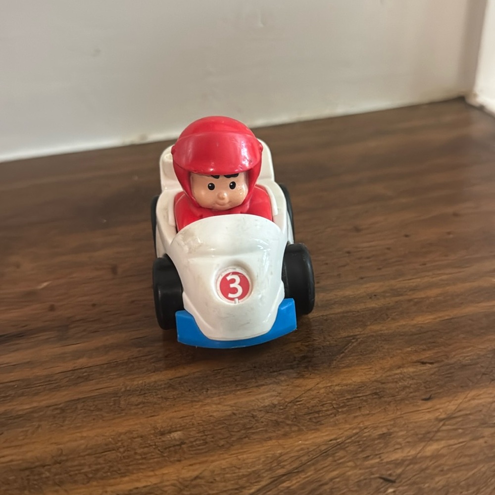 Fisher-Price Red and White Little People Toy Car